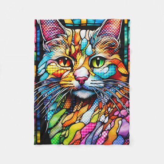 Multicolor Cat 708 Muster Fleecedecke (Vorderseite)