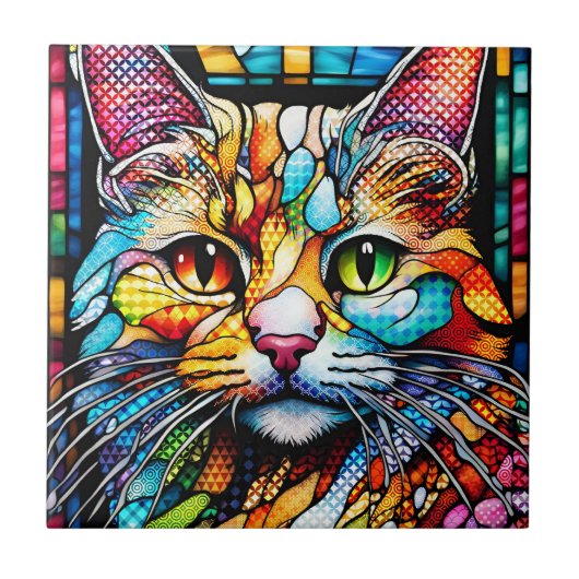 Multicolor Cat 708 Muster Fliese (Vorderseite)
