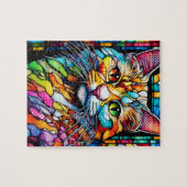 Multicolor Cat 708 Muster Puzzle (Horizontal)