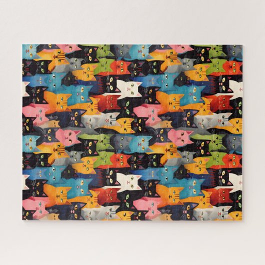 Multicolor Cats Puzzle (Horizontal)