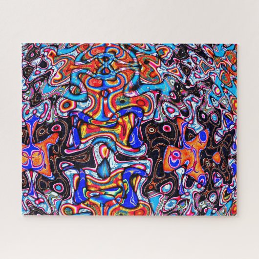 Multicolor Chaos Abstrakt Jigsaw Puzzle (Horizontal)