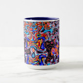 Multicolor Chaos Abstrakte Tasse (Zentrum)