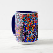 Multicolor Chaos Abstrakte Tasse (Vorderseite Links)