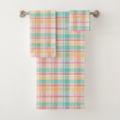 Multicolor Checkered Kariert Badhandtuch Set (Insitu)