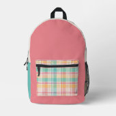 Multicolor Checkered Kariert Bedruckter Rucksack (Vorderseite)