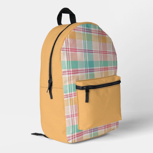 Multicolor Checkered Kariert Bedruckter Rucksack (Rückseitige Ecke links)
