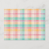 Multicolor Checkered Kariert Feiertagspostkarte (Vorderseite)