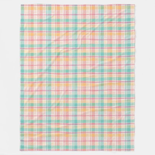 Multicolor Checkered Kariert Fleecedecke (Vorderseite)