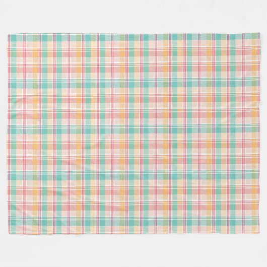 Multicolor Checkered Kariert Fleecedecke (Vorderseite (Horizontal))