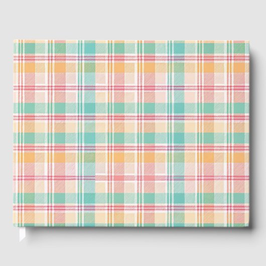Multicolor Checkered Kariert Gästebuch (Vorderseite)
