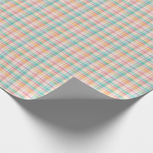Multicolor Checkered Kariert Geschenkpapier (Ecke)