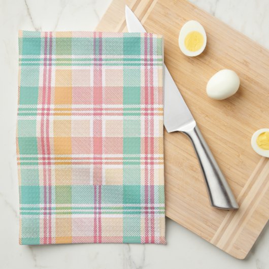 Multicolor Checkered Kariert Geschirrtuch (Viertel Falte)