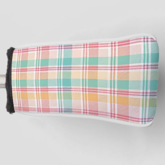 Multicolor Checkered Kariert Golf Headcover (Vorderseite)