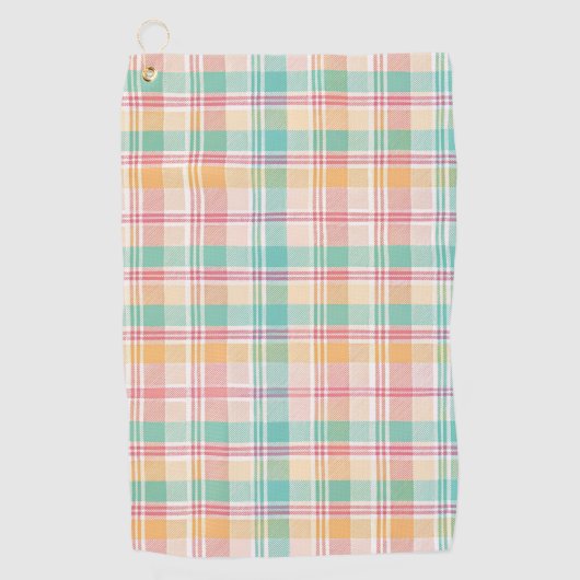 Multicolor Checkered Kariert Golfhandtuch (Vorderseite)