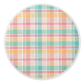 Multicolor Checkered Kariert Keramikknauf (Vorderseite)