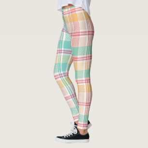 Multicolor Checkered Kariert Leggings