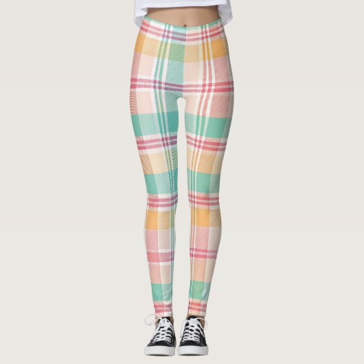 Multicolor Checkered Kariert Leggings (Vorderseite)