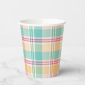 Multicolor Checkered Kariert Pappbecher (Links)