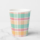 Multicolor Checkered Kariert Pappbecher (Vorderseite)