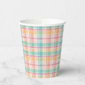 Multicolor Checkered Kariert Pappbecher (Links)