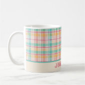 Multicolor Checkered Kariert Personalisiert Kaffeetasse (Links)