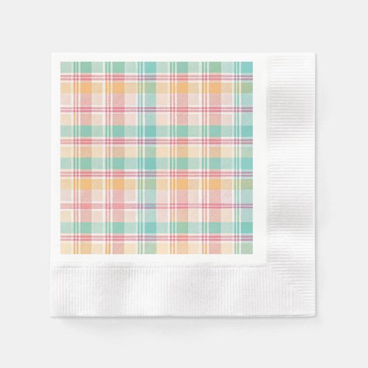 Multicolor Checkered Kariert Serviette (Vorderseite)
