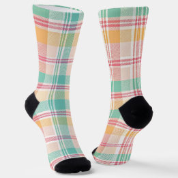 Multicolor Checkered Kariert Socken