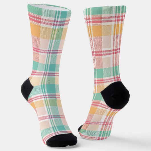 Multicolor Checkered Kariert Socken (Gewinkelt)