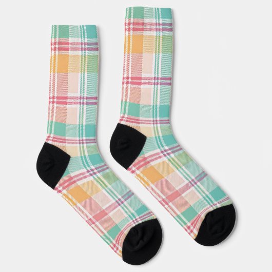 Multicolor Checkered Kariert Socken (Rechts)