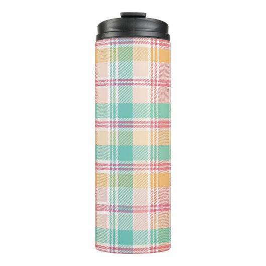 Multicolor Checkered Kariert Thermosbecher (Vorderseite)