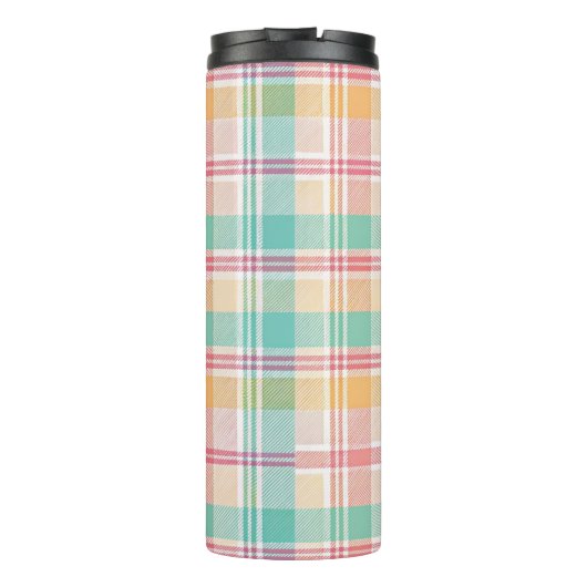 Multicolor Checkered Kariert Thermosbecher (Rückseite)