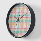 Multicolor Checkered Kariert Uhr (Winkel)