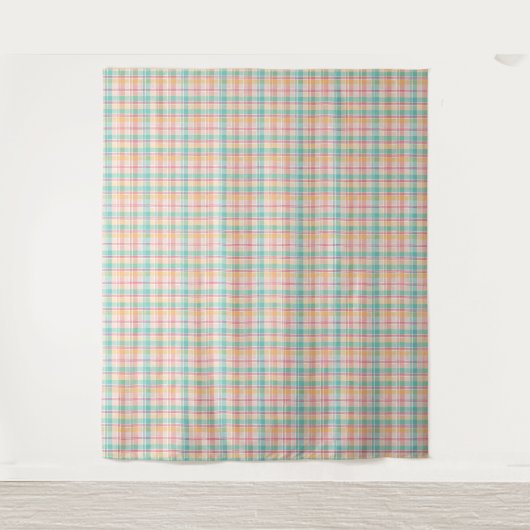 Multicolor Checkered Kariert Wandteppich (Vorderseite)