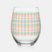 Multicolor Checkered Kariert Weinglas Ohne Stiel (Links)
