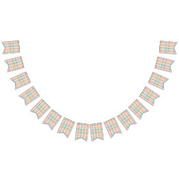 Multicolor Checkered Kariert Wimpelkette