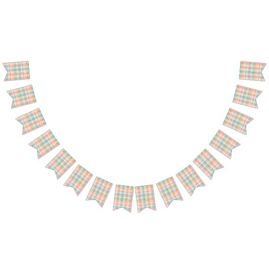 Multicolor Checkered Kariert Wimpelkette (Alle)