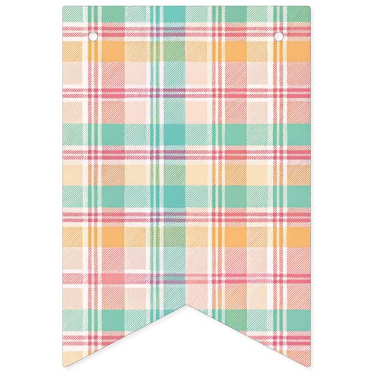 Multicolor Checkered Kariert Wimpelkette (Erste Fahne)