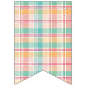 Multicolor Checkered Kariert Wimpelkette (Dritte Fahne)