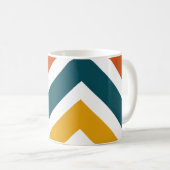 Multicolor Chevron Geometric Pattern Kaffeetasse (VorderseiteRechts)