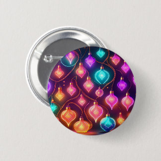 Multicolor Christmas Lights Button
