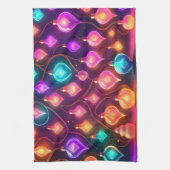 Multicolor Christmas Lights Patterned Geschirrtuch (Vertikal)
