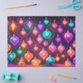 Multicolor Christmas Lights Patterned Seidenpapier (Basteln)
