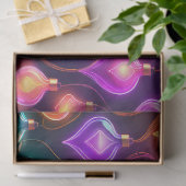 Multicolor Christmas Lights Patterned Seidenpapier (Geschenk)