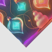 Multicolor Christmas Lights Patterned Seidenpapier (Detail)