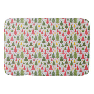 Multicolor Christmas Tree Badematte