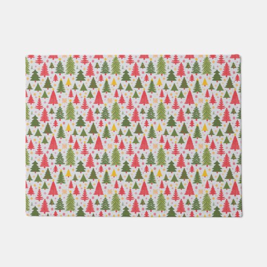 Multicolor Christmas Tree Fußmatte (Vorderseite)