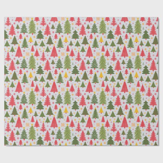 Multicolor Christmas Tree Geschenkpapier (Flach)