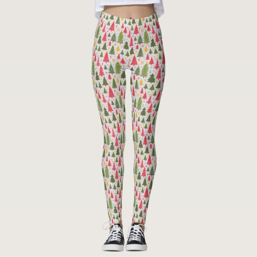 Multicolor Christmas Tree Leggings (Vorderseite)