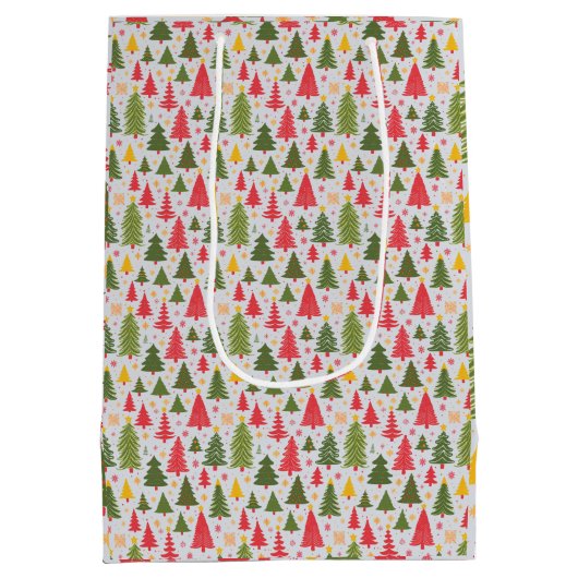 Multicolor Christmas Tree Mittlere Geschenktüte (Rückseite)