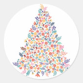 Multicolor Christmas Tree Sticker (Vorderseite)